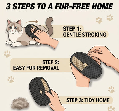 Portable Home Pet Hair Removal Gloves
